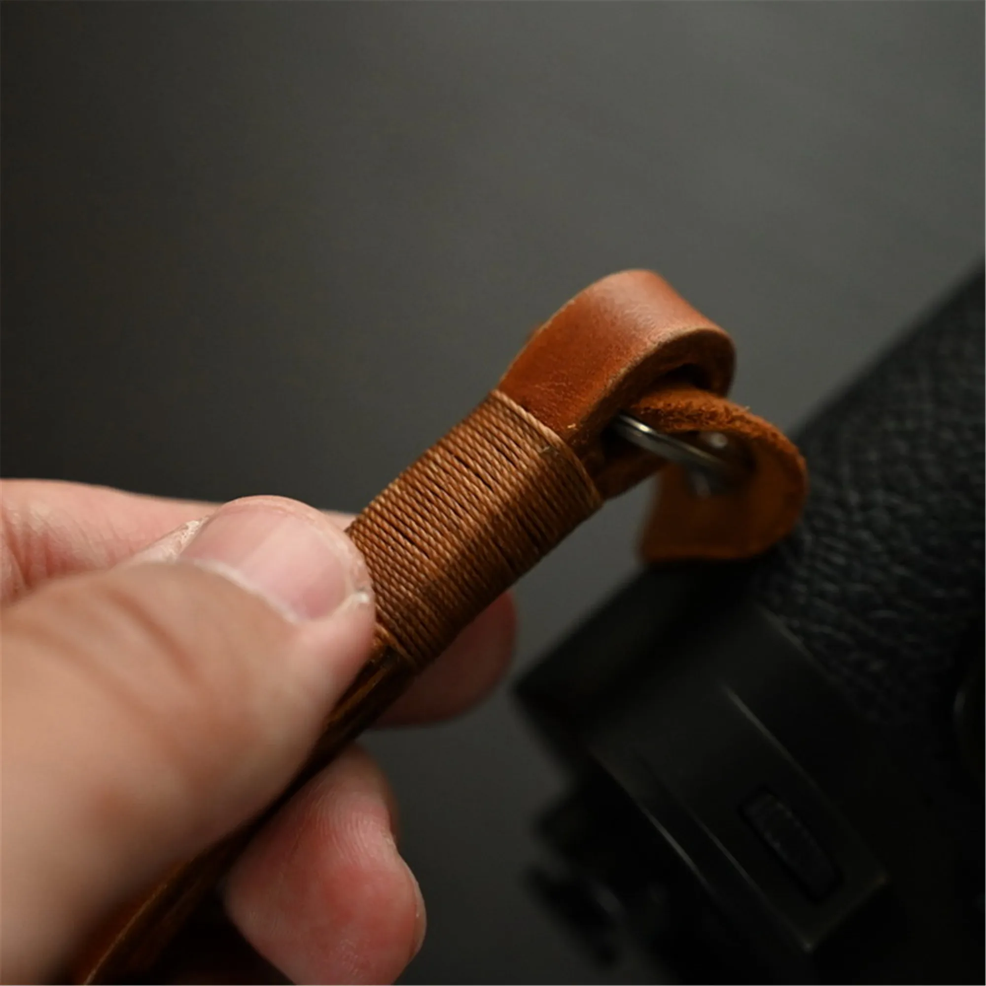 Handmade Leather Camera Wrist Hand Strap, Leica