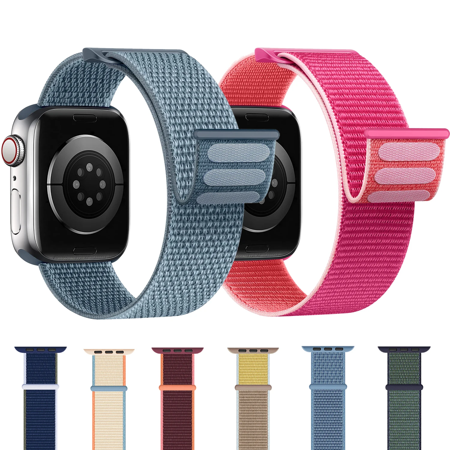 애플 워치 스트랩용 나일론 루프 45mm 44mm 49mm 46mm 42mm 41mm 40mm 코레아 브레이슬릿 iWatch 시리즈 11 6 SE 7 8 9 10 울트라 2 밴드