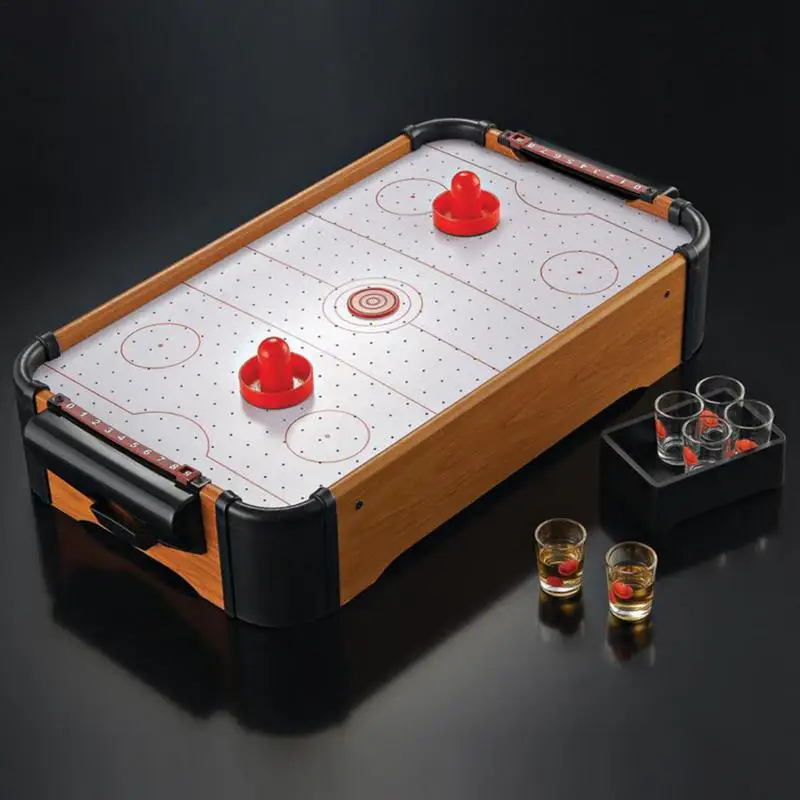 Air Hockey Game Tabletop Hockey Game Pucket Board Portable Tabletop Air Arcade Table Battle Winner Slingshot