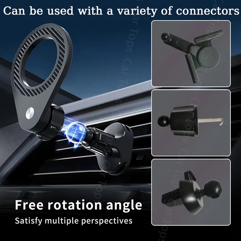 Enhanced Magnetic Car Phone Holder with 360° Rotation and Vent Mount Support