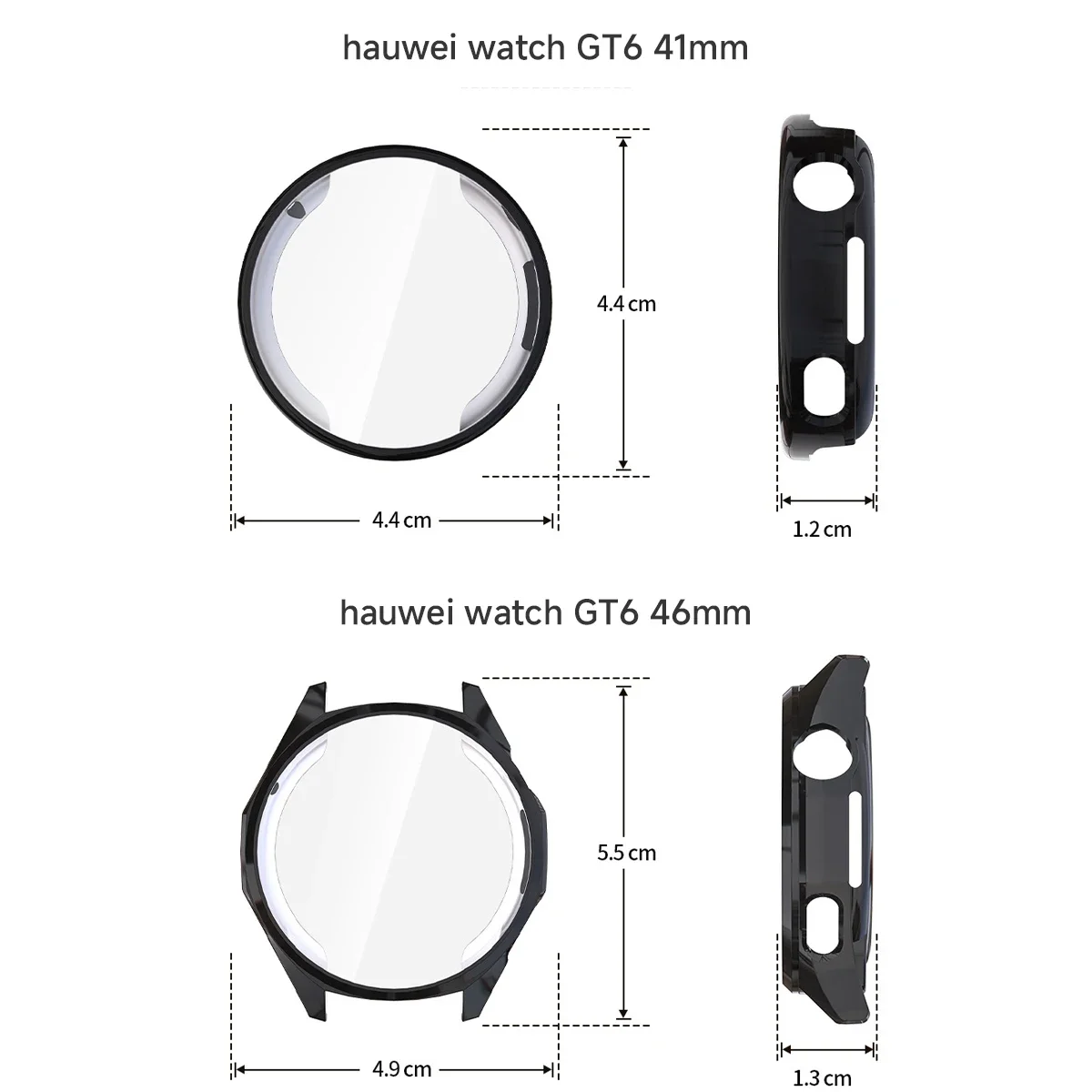 All-Around TPU Protective Bumper Cover for Smartwatch with Screen Protector