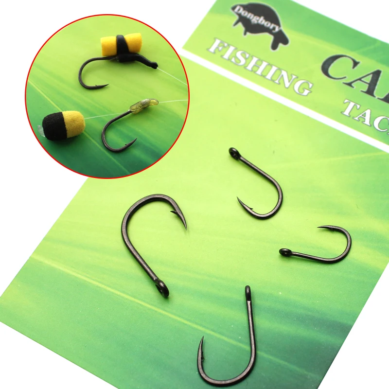 10pcs 2/4/6/8 Zig Floater Hook Needle-Sharp Point Micro Barbed High Carbon  Steel PTFE Coating Carp Accessories Equipment