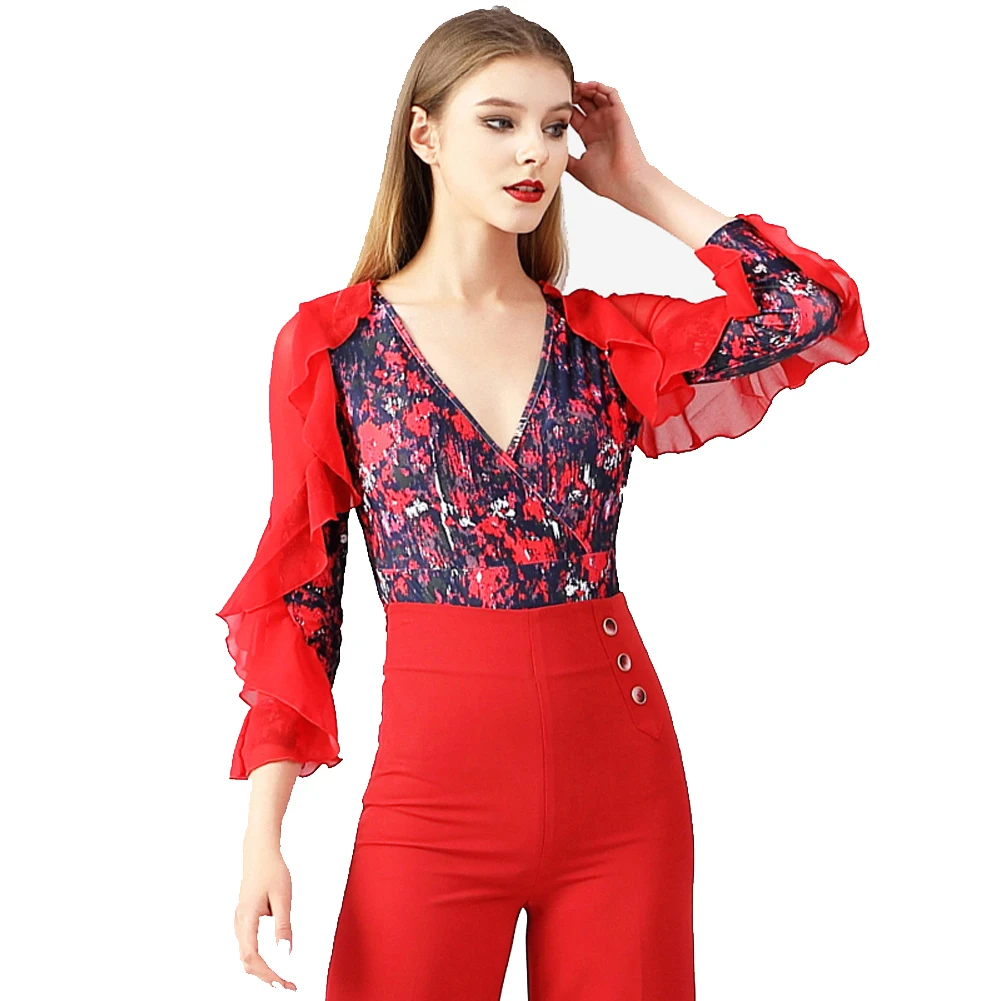 Платье женское с длинным рукавом, одежда для тренировок, платье для латиноамериканских танцев, Танго, Smaba, KF609