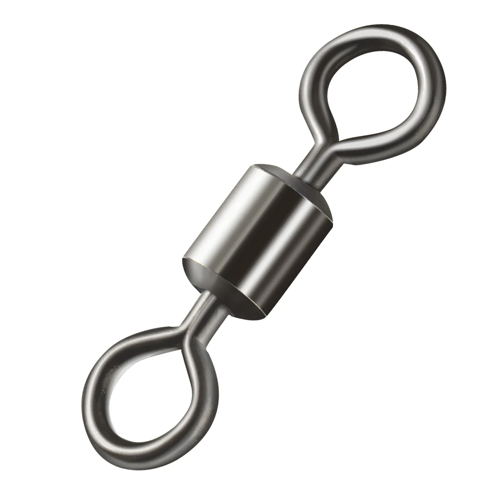 DNDYUJU 50 stücke Angeln Wirbel Messing Solide Stecker Kugellager Snap Angeln Roll Angelhaken Köder Solide Ring Tackle – Detail 4