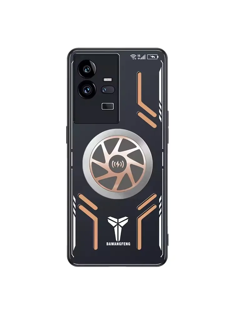 Graphene Cooling Case for VIVO IQOO 11 12 Pro Case Heat Dissipation Red Copper Magnetic Wireless Charging Metal Cover