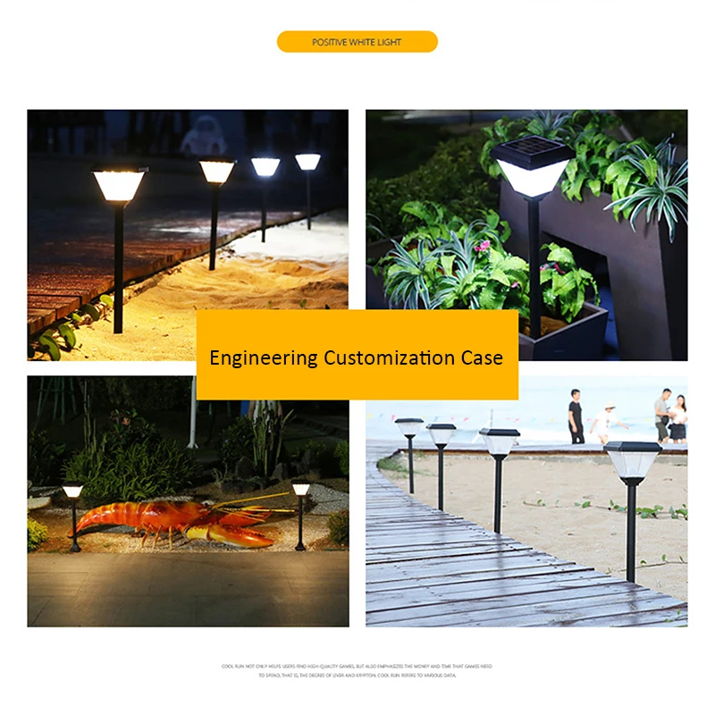 Modern Creative New Solar Street Light Square ABS Outdoor Waterproof Courtyard Light Super Bright Garden Grass Led Lawn Lamp 3
