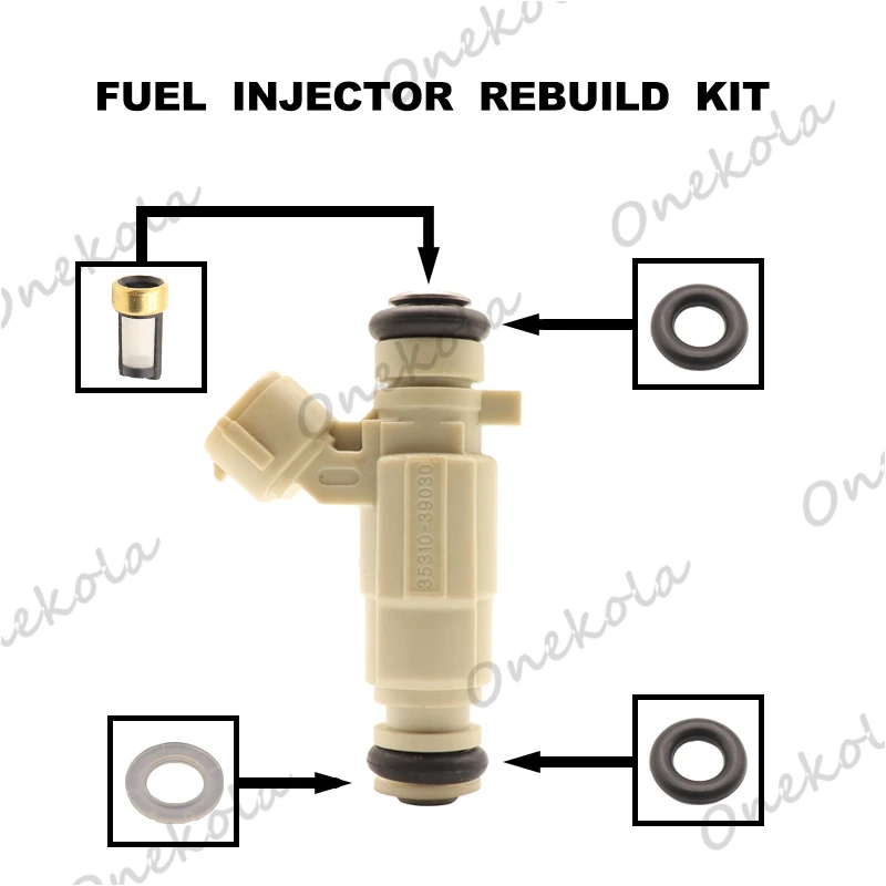

Fuel Injector repair kit Orings Filters for 2001 Hyundai XG300 V6 35310-39030 3531039030