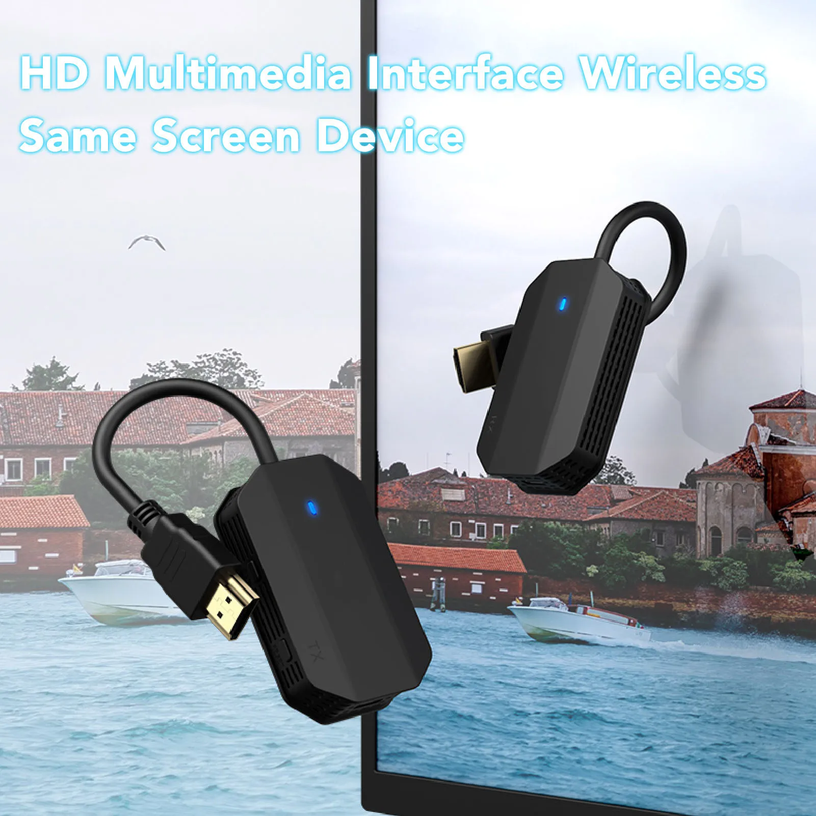 HD 무선 멀티미디어 인터페이스 송신기 수신기, 4K 플러그 앤 플레이, 5G 와이파이 무선 디스플레이 익스텐더 키트, 노트북 전화 TV용