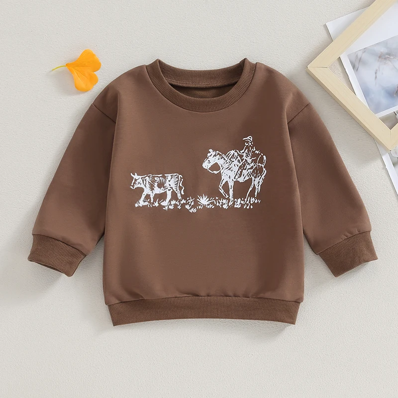 Baby Western Cow Print Sweatshirt 4