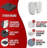 Ergonomic Memory Cotton Office Cushion Hemorrhoid Cushion Chair Cushion Sedentary Artifact Student Ass Cushion 5