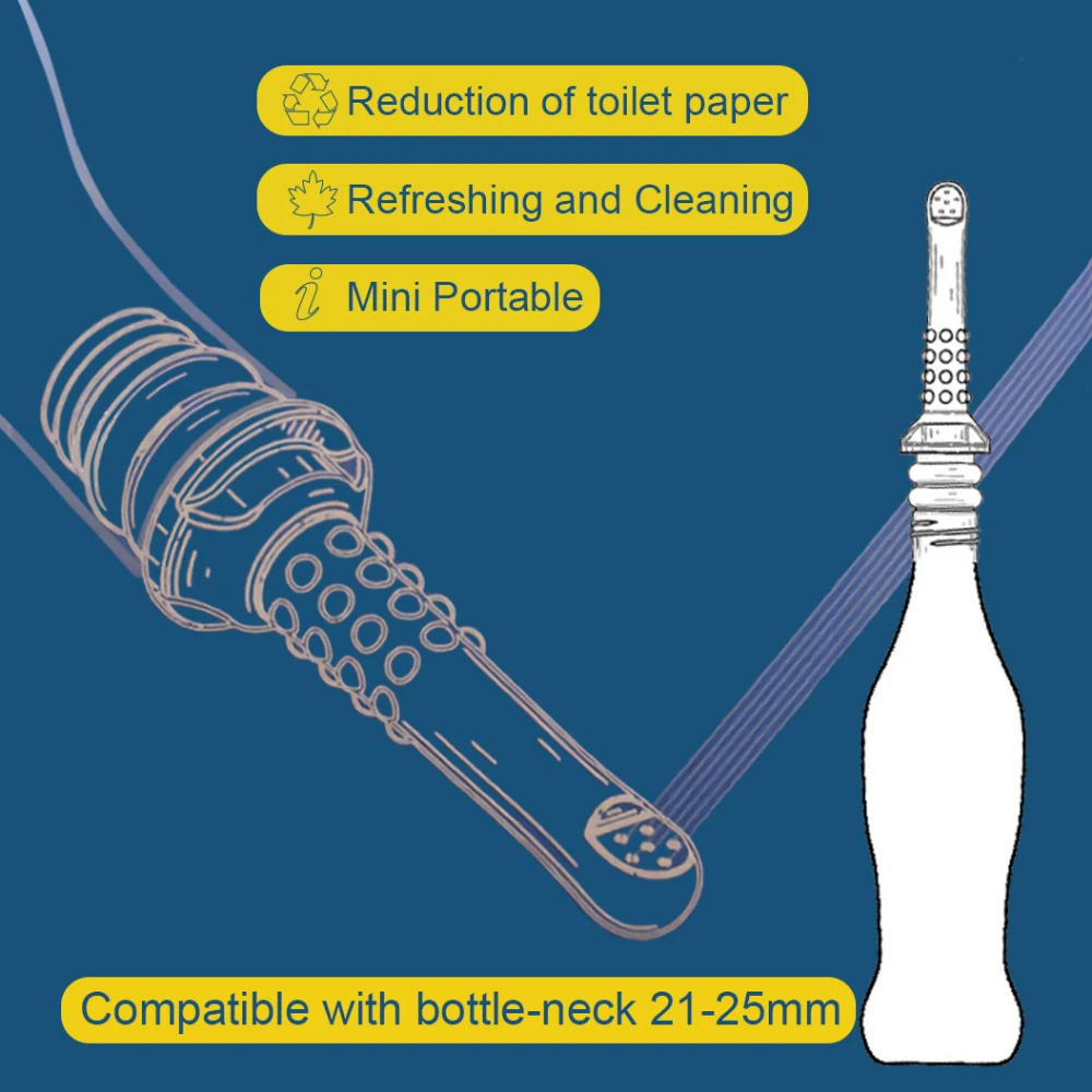 1/2Pcs Pack Portable Bidet Pipe for Toilet Universal Travel Bidet Compatible Plastic Bottle Clean Handheld Rinse machine