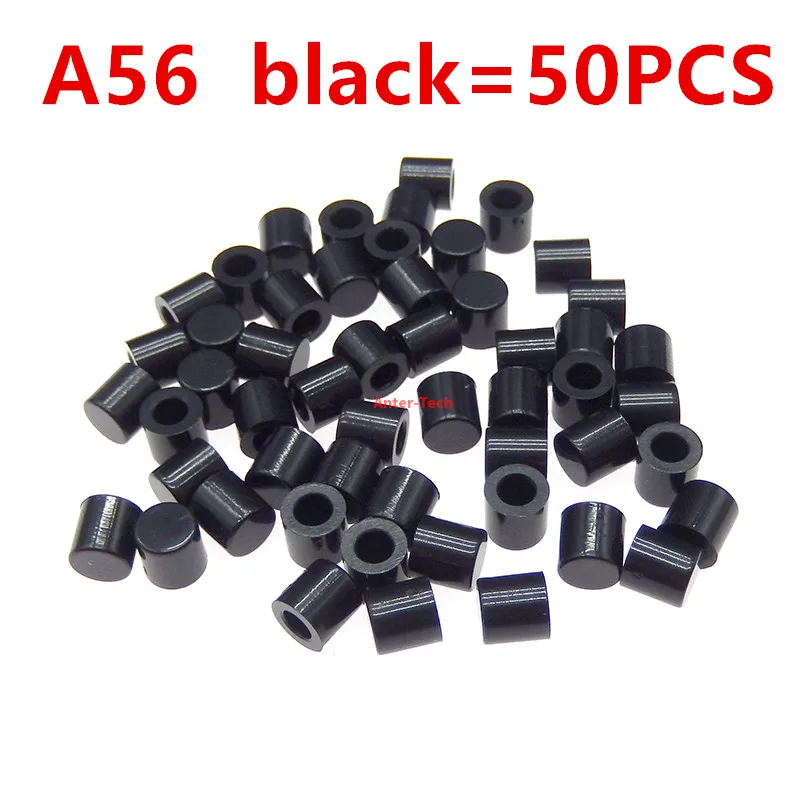 50Pcs/ batch A56 plastic cap 6x6mm touch button Switch Cap Kit 6*6mm switch Red black blue green white gray yellow color buttons