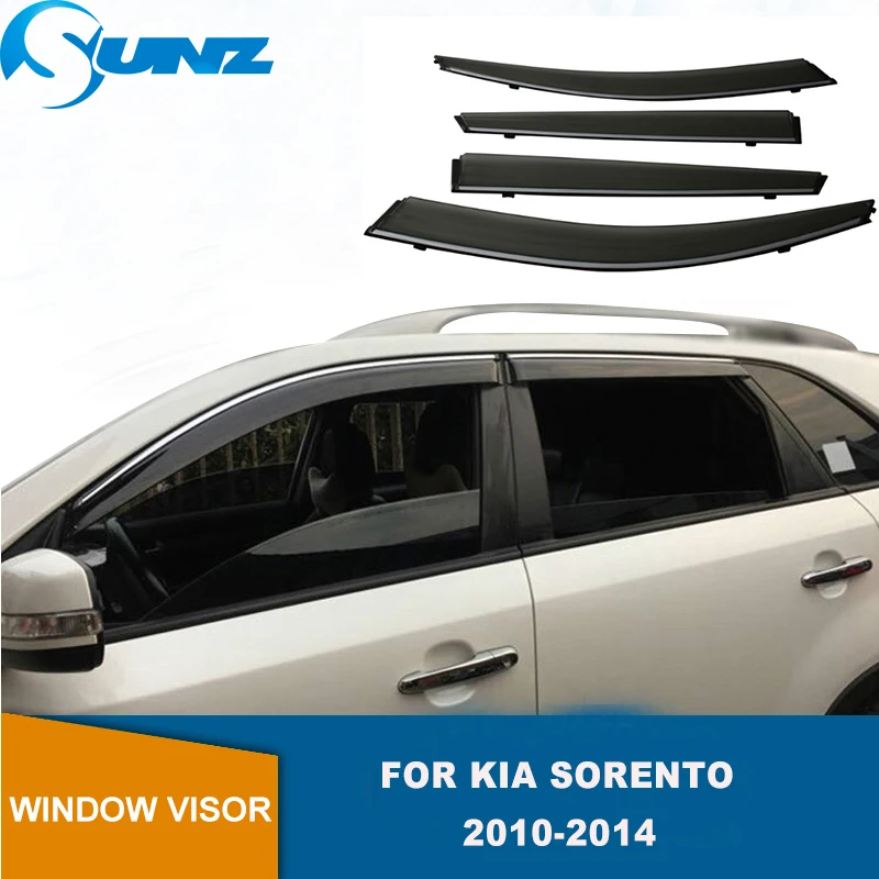 Side Window Deflectors For Kia Sorento 2010 2011 2012 2013 2014 4pcs
