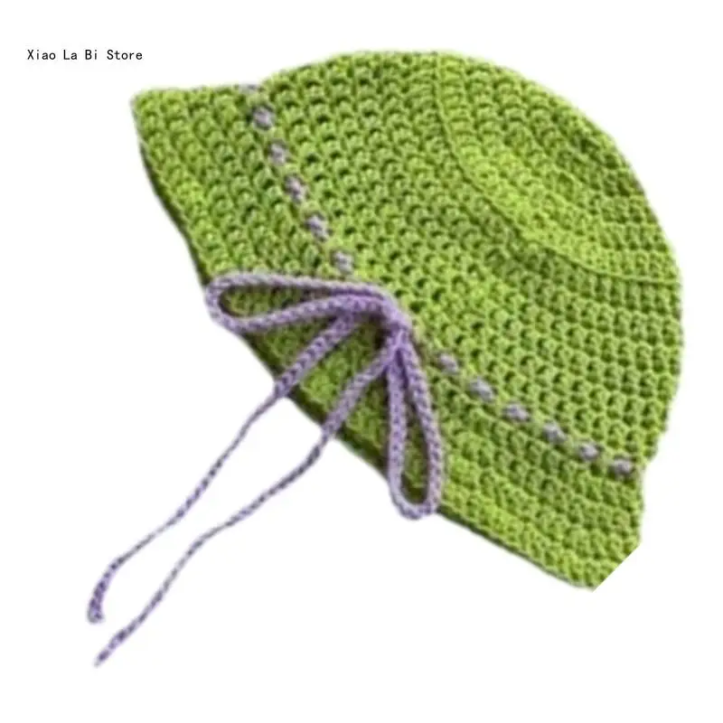 

Красочная шляпа-ведро ручной работы. Простая шляпа-ведро в стиле клоше с бантом. XXFD