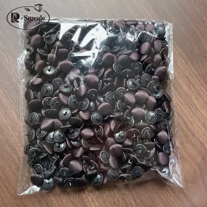 50PCS/Pack 1.1CM Buttons Colorful Colors Satin Cloth Button Buttonhole Wedding Dress Back Handmade Diy Accessories