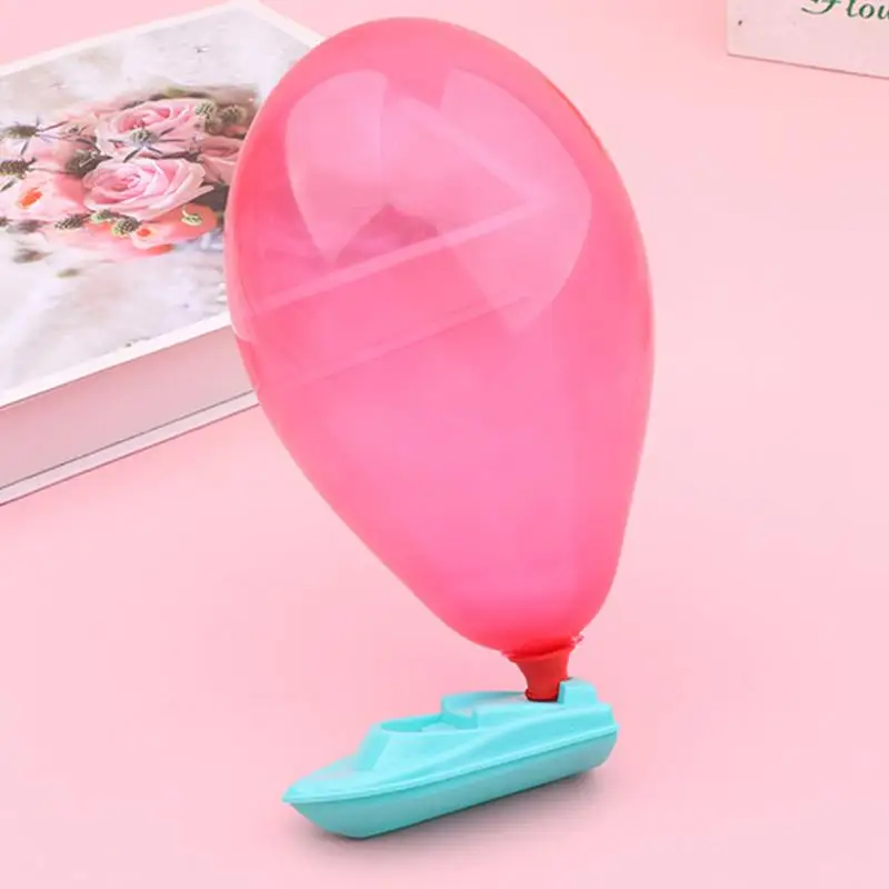 Balloon Powered Boat With 3 Balloons Boat Race Toy For Kids Bath Toys Funny Balloon Boat Racers Outdoor Pool Party Toys Gifts 3