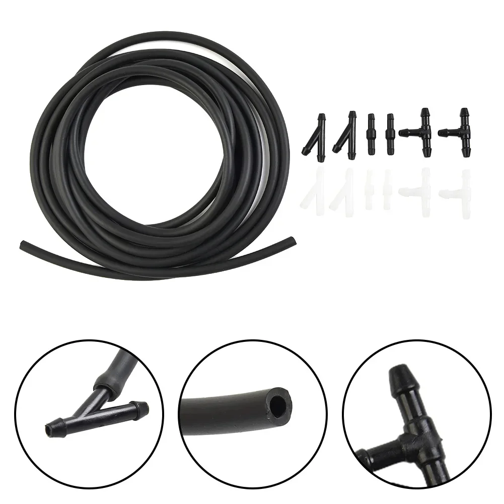 

Washer Nozzle Hose 4M W/Connector 4m/157in Black Front Rubber White For Mostly Windscreen Washer Washer Nozzles