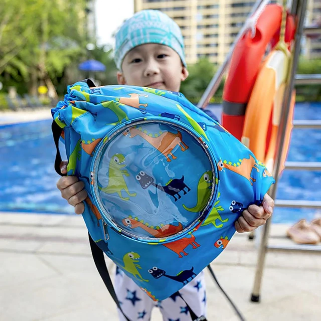 Bolsa de natación impermeable para niños, bolso de hombro para natación aire libre, mochila