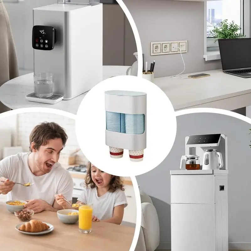 Home Double tube Bottle Holder Rack save space wall mounted pull-out cup dispenser Effective protection against dust contaminant