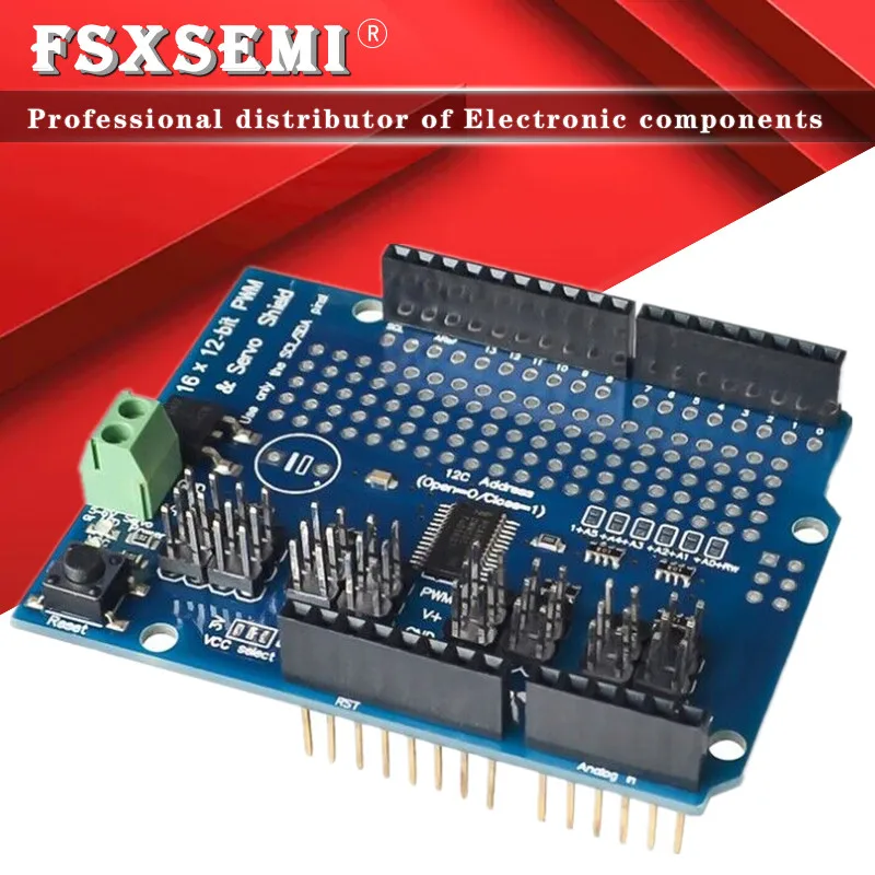 

servo shield 16 Channel 12-bit PWM/Servo Driver-I2C interface PCA9685 for arduino or Raspberry shield module