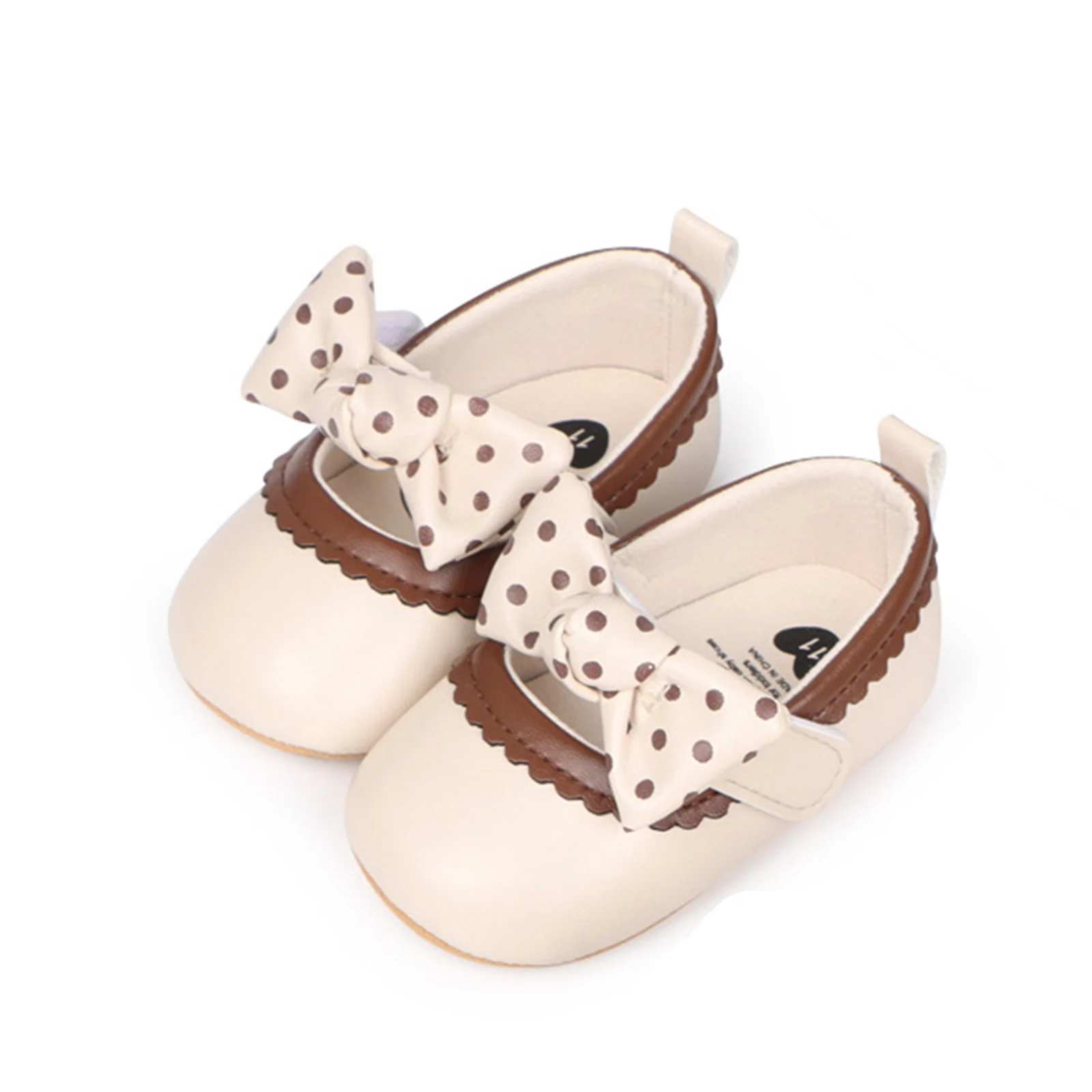 MISOWMNJOY Bowknot Girl Baby Shoes Princess Mary Jane Flats Non-slip Soft Sole Walking Shoes Casual Spring Newborn Crib Shoes 5