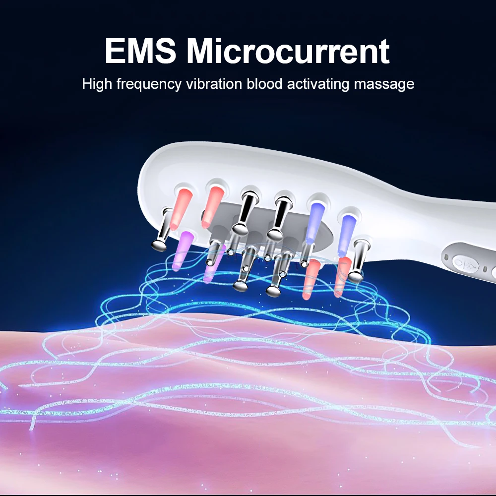 Electric Massage Comb for Hair Growth with LED Light Therapy