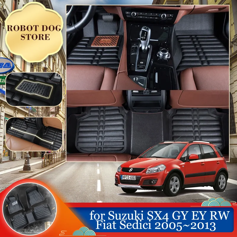 

Car Leather Floor Mat for Suzuki SX4 GY EY RW Fiat Sedici 2005~2013 Foot Interior Liner Waterproof Carpet Pad Custom Accessories