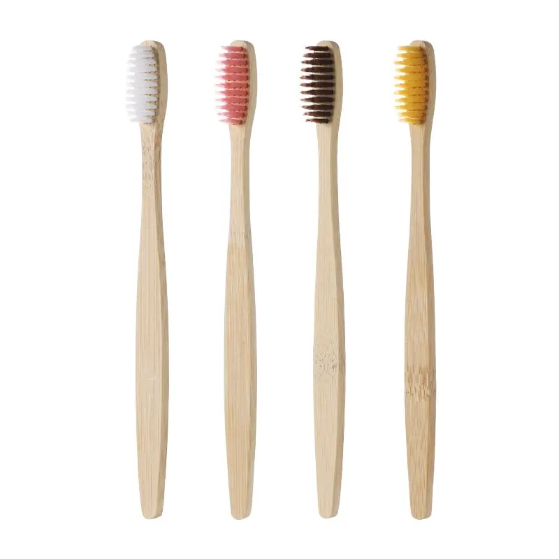 Eco Friendly Bamboo Toothbrush Set with Cowhide Wrap