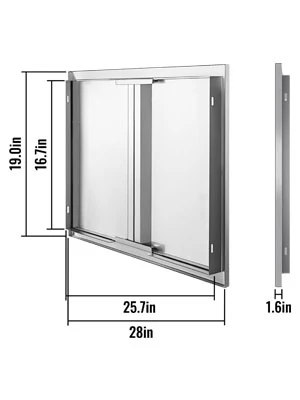kitchen doors,stainless steel,28x19 inch
