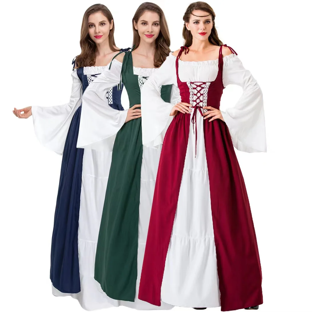 

Halloween Woman Carnival Party Vintage Court Dress Cosplay Queen Party Costume