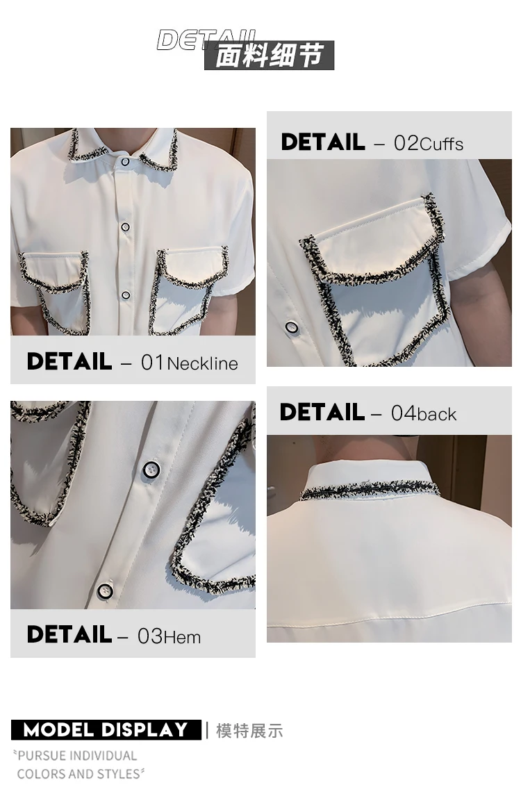 2023 Summer Ice Silk Shirt for Men Short Sleeve Loose Casual Shirts Fashion Streetwear Social Party Tuxedo Blouse Men Clothing