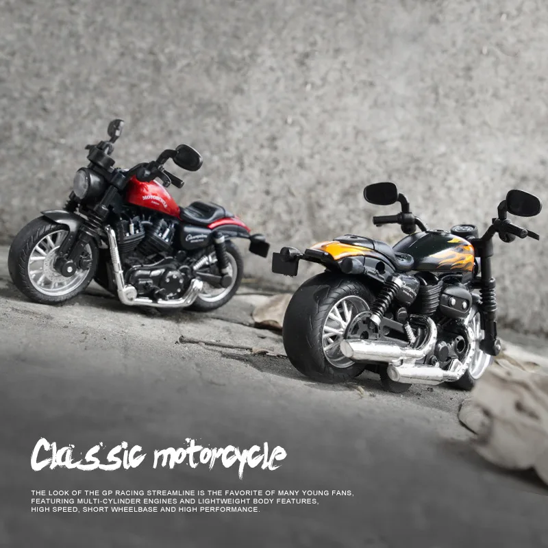 Alloy Motorcycle Model Toy with Sound and Light