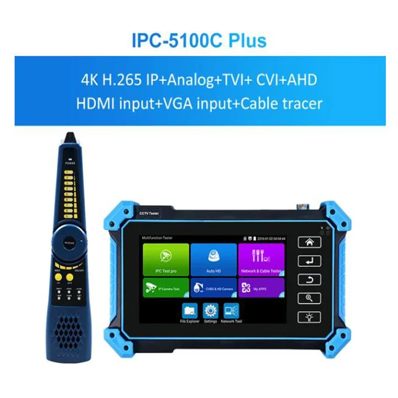 Testeur CCTV IPC 4K H.265 - Écran IPS 5,4" 1920x1152 - HDMI VGA PoE - Neuf