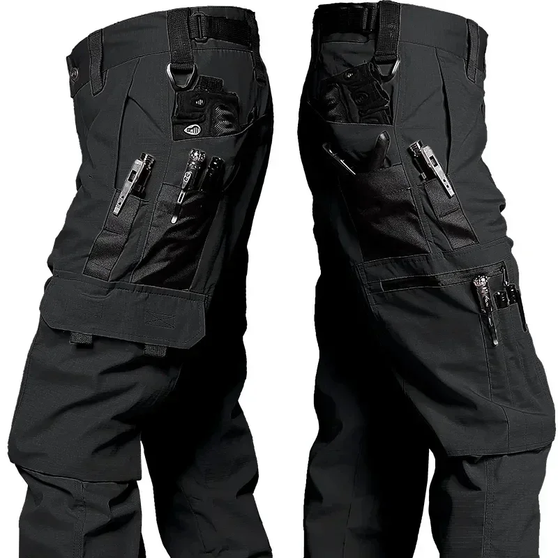 Camo Tactical Pants Men Autumn Breathable Quick Dry Training Multi-pocket Wear-resistant Cargo Pants Work Pant Hunting Clothes 4
