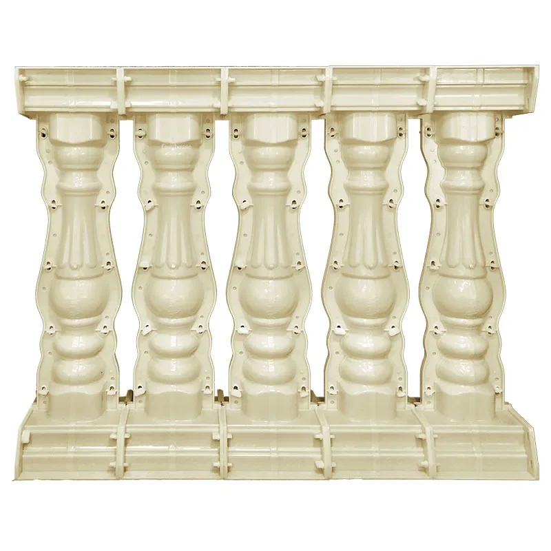 

European Roman Column Mold Villa Line Handrail Balcony Guardrail Cast-in-place Vase Column Cement Railing Mold Outdoor Tonnelles