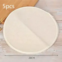 Set of 5 Premium 28cm Pure Cotton Steamer Cloths (E387)