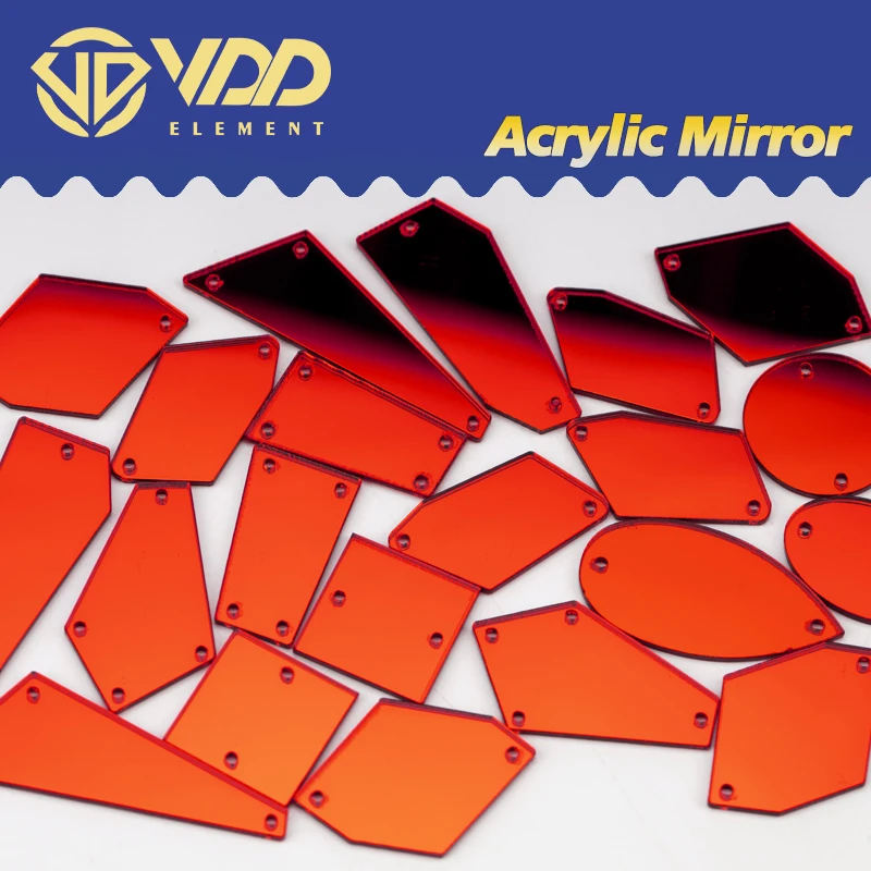60 Pièces Cabochons Miroir Acrylique Violets - Couture DIY - Tailles 0,5 à 1,5 Pouce