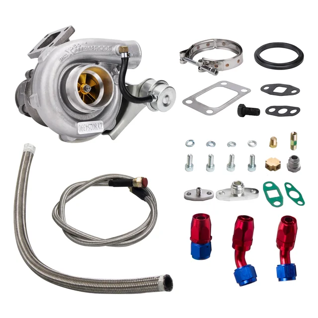 Upgrade Billet T3 Turbo ; Oil Line Kit for 1.5L-2.5L 4 6 Cyl Oil Cooled 420HP