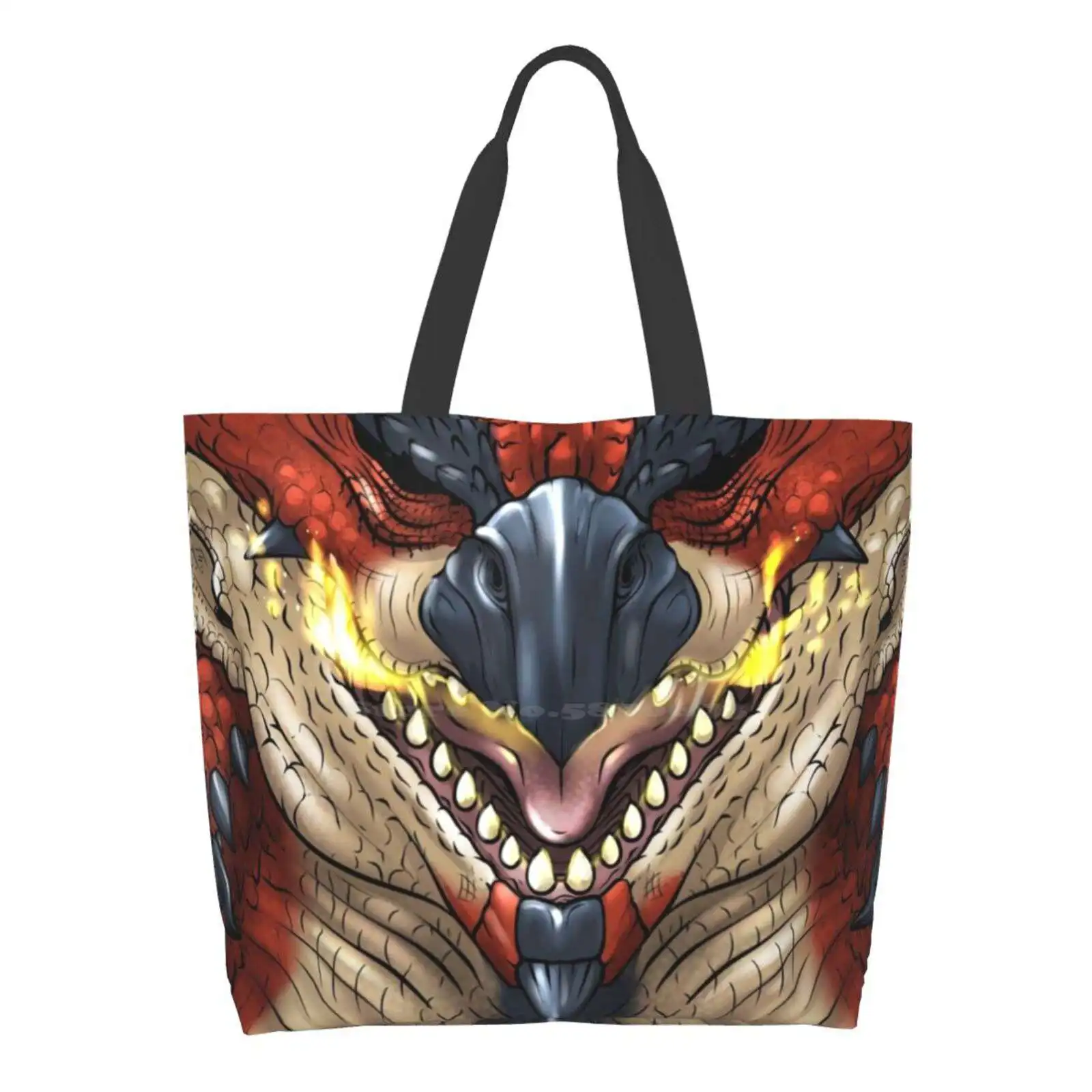 

Крыса: Красный монстр Хантер мир лицо большой размер многоразовая складная сумка для покупок Летающий вайверн крыса Красный монстр Хантер мир Mhw