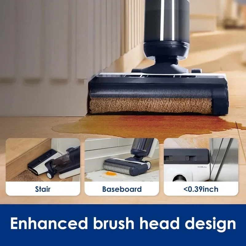QWTineco Floor ONE S5 Smart Cordless Wet Dry Vacuum Cleaner and Mop for Hard Floors,Digital Display,Long Run Time 5