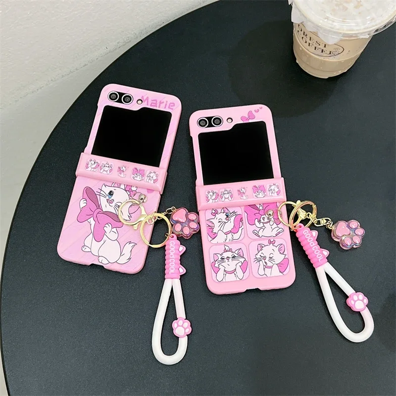Cute Cartoon Disney Marie Cat Phone Case For Samsung Galaxy Z Flip