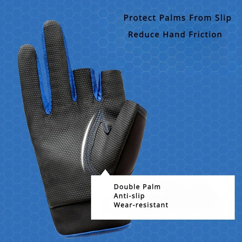Fishing gloves for men, summer sun protection thorns, ultra-thin path fishing equipment, special exposed three finger outdoor