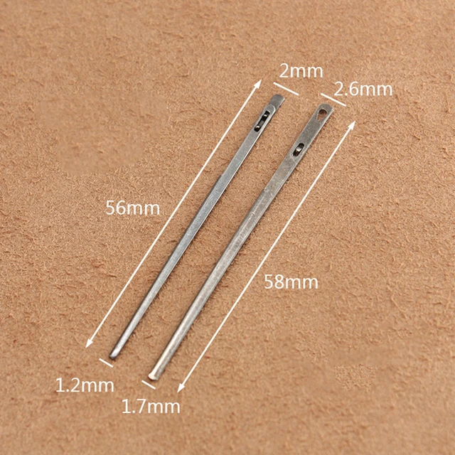 Leather 2-Prong Lacing Needle Rope Lace Needles Leather Sewing Craft Tools  2PCS_