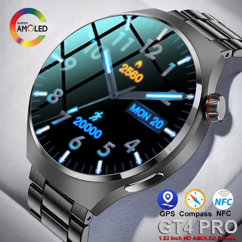 

2023 NFC Sports Smart Watch Men GPS Tracker 300 mAh Battery Ultra Long Standby Compass Bluetooth Call IP68 Waterproof Smartwatch