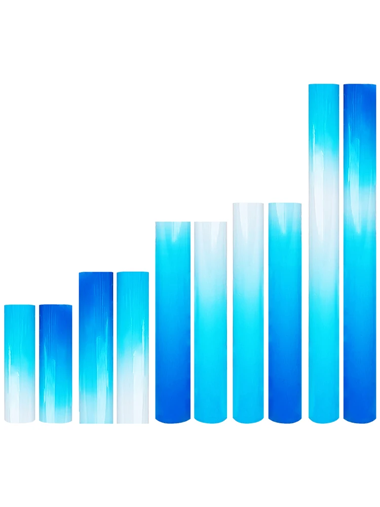 High Defn Blue White adient Aquarium Baund Stier Self Adhesive Waterproof Fi Tank Decorative Wall Paper