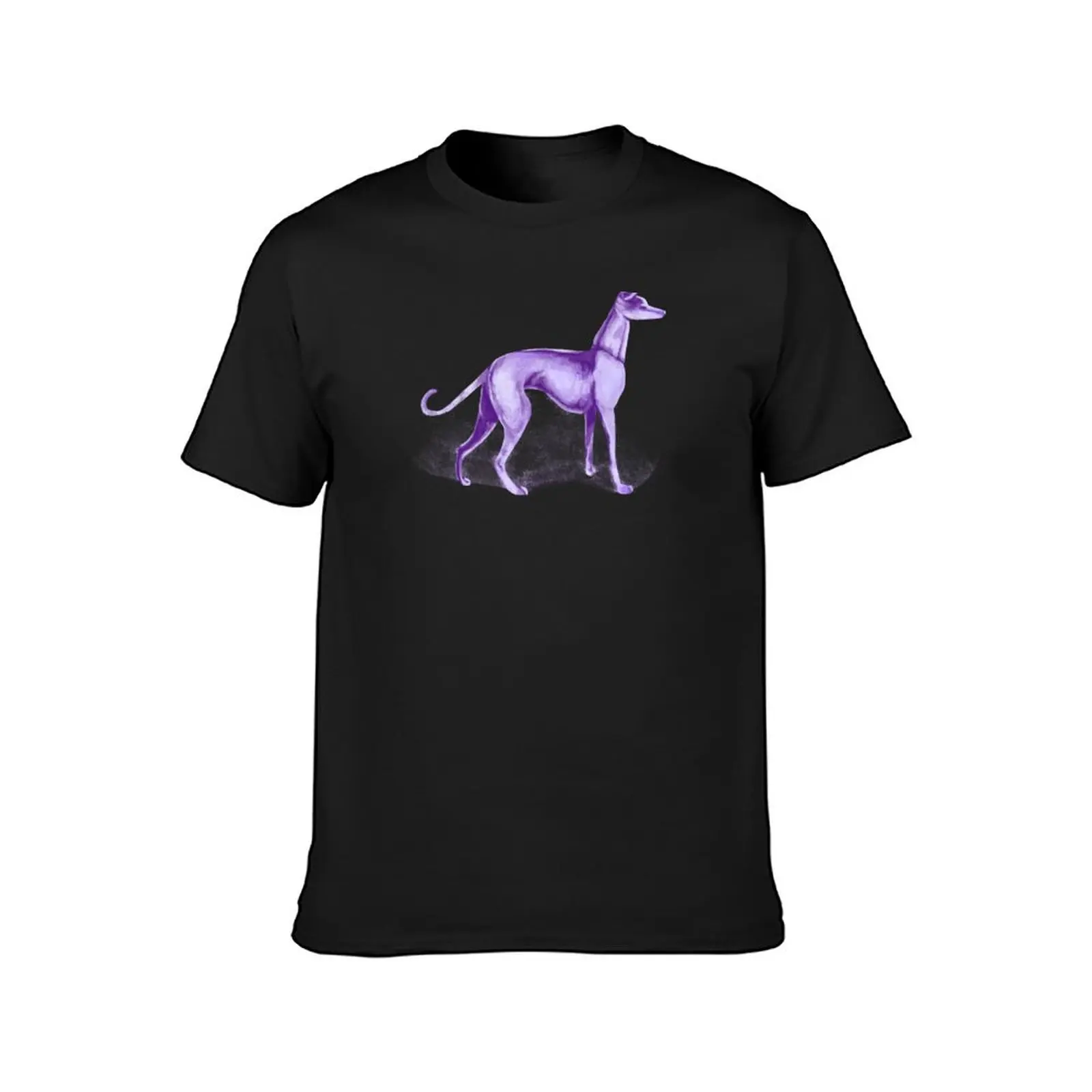 That One Purple 강아지 셔츠 (wordless) 티셔츠, 플러스 사이즈 상의, 카와이 옷, 빈 헤비 웨이트 무게추 티셔츠, 남성용