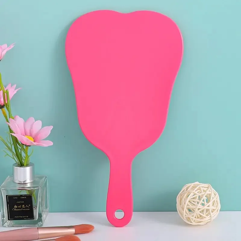 Tooth Shaped Handheld Mirror Cute Makeup Mirror Hand Held Dental Mirrors With Handle High Definition Makeup Hand makeup mirror