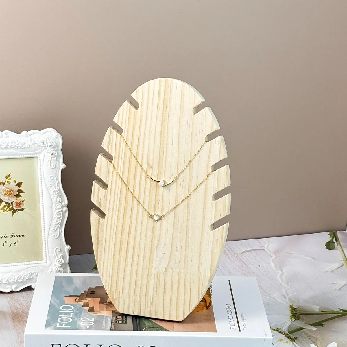 Wooden Jewelry Display Holder Stand