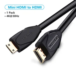 Vention 4K Micro HDMI to HDMI Male Cable - 2m (Mini HD to HDMI)