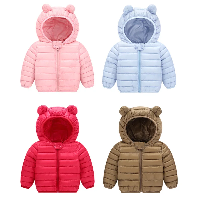 1-5 Years Baby Boy Girl Hooded Down Jacket Kids Coats Autumn Winter Outerwear